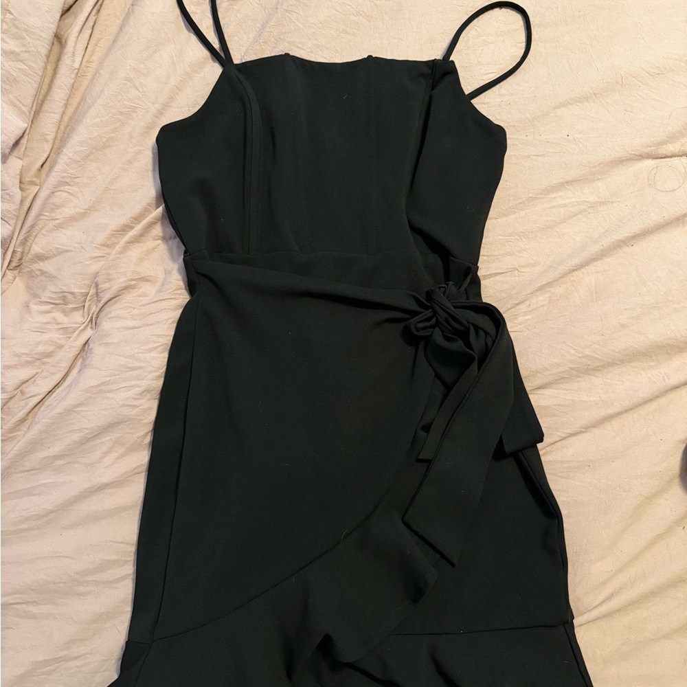 Elegant Black Wrap Dress